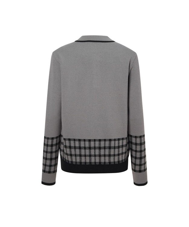 DAKS 【DAKS GOLF】チェックジャカードプルオーバー グレー