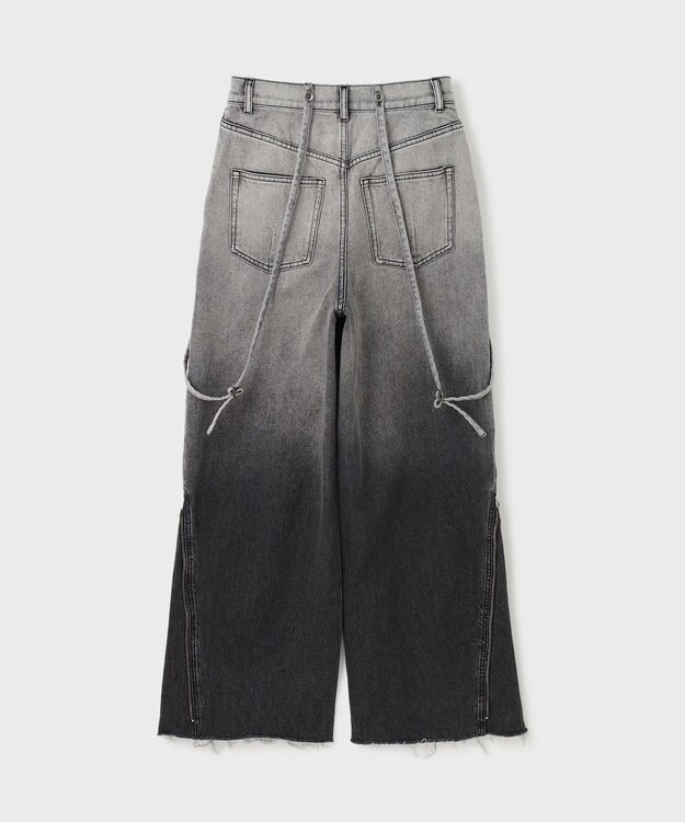 GRACE CONTINENTAL サス付zipデニムパンツ ブラック