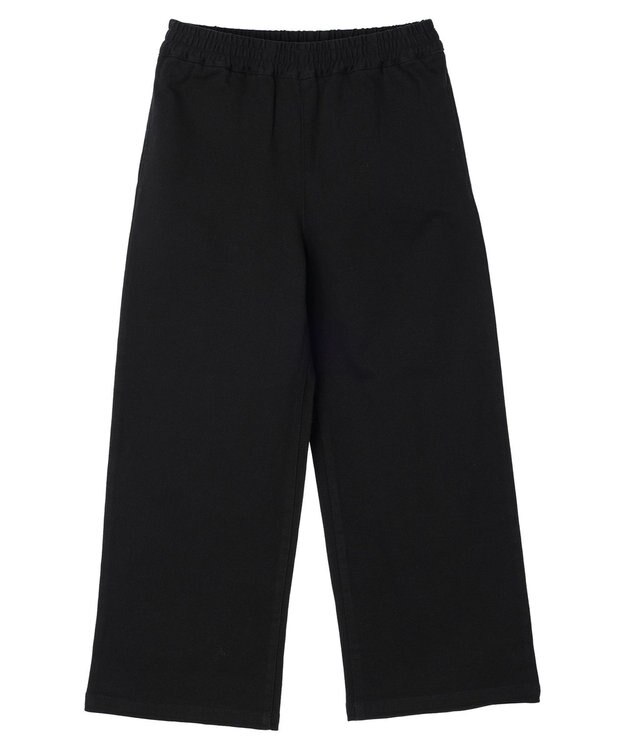 CRAFT STANDARD BOUTIQUE 裏起毛ツイルワイドパンツ Black