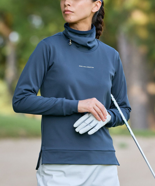ZERO HALLIBURTON 【ストレッチ・UVカット】 シャーリングプルオーバー ZHG-W5A3 85135 ネイビー