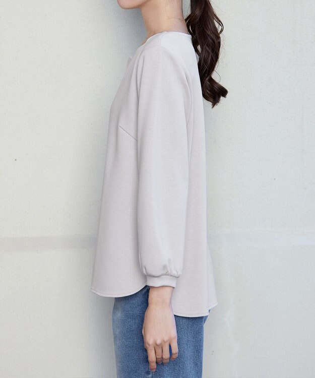 Tiaclasse 【洗える】【ふわもち美すふれ】スカラップカットソー エクリュ