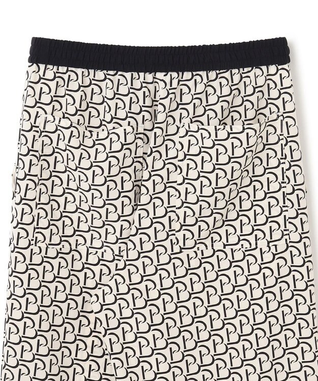 BEIGE， 【S-size】MONT THABOR / ロゴパンツ Ecru×Black