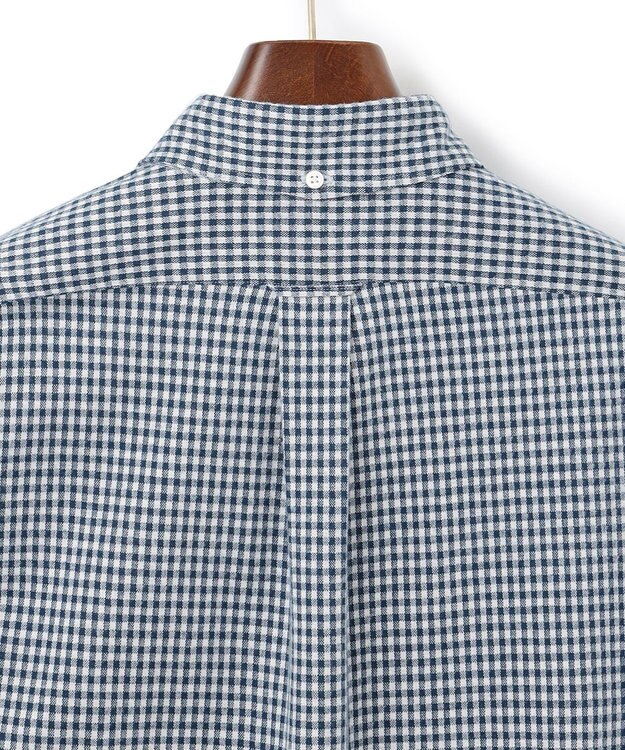 J.PRESS MEN 【KING SIZE】ギンガムチェック コットンネルジャージシャツ ネイビー系3