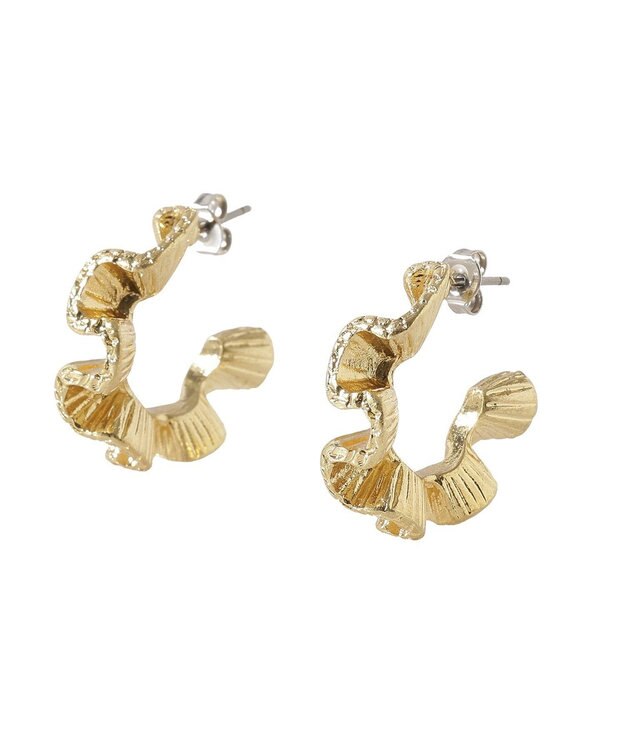 Green Parks ラッフルフープピアス Gold