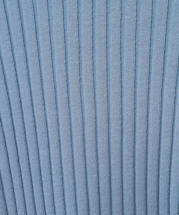 earth music&ecology シアースリーブリブハイネックプルオーバー Sax