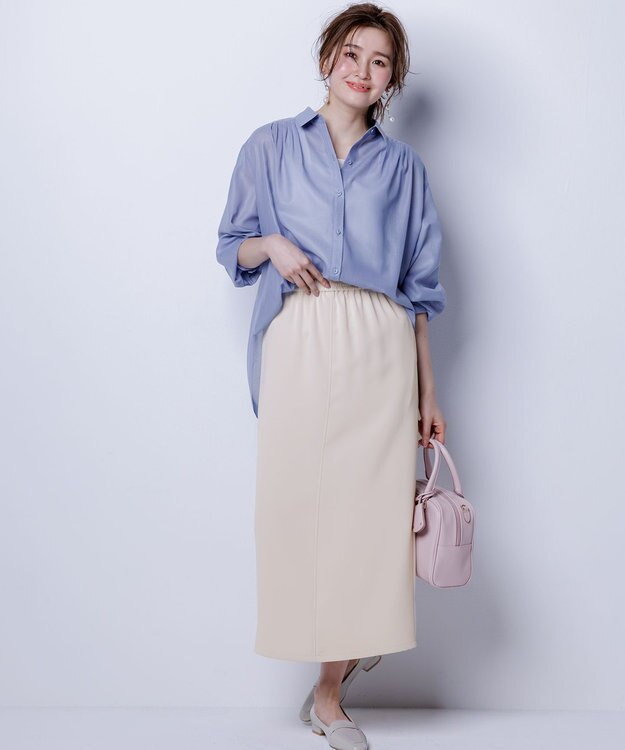 ANY SIS 【洗える】シアーコンビスクエアネック タンクトップ オフ