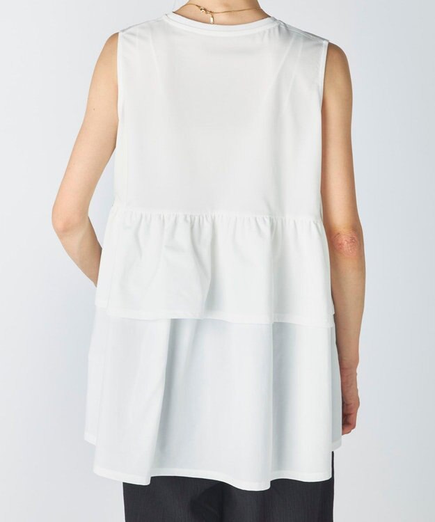 OP／FILA 【Ocean Pacific】らくティブ｜ティアードフリルデザインタンクトップ ホワイト