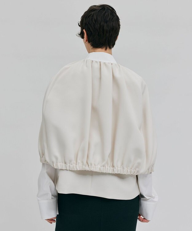 BEIGE， 【洗える】REIBAUD / ノーカラージャケット Ecru