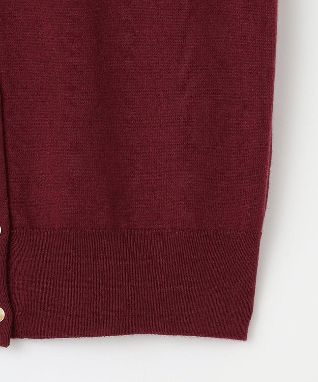 ANY SIS 【ウールブレンドシリーズ】ベーシック カーディガン ボルドー