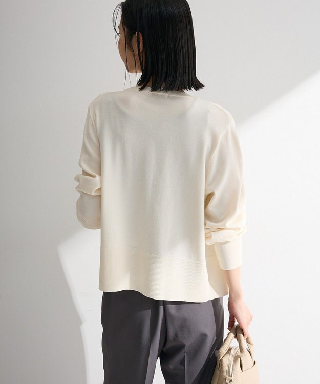 Green Parks 金釦コンパクトニットカーディガン White