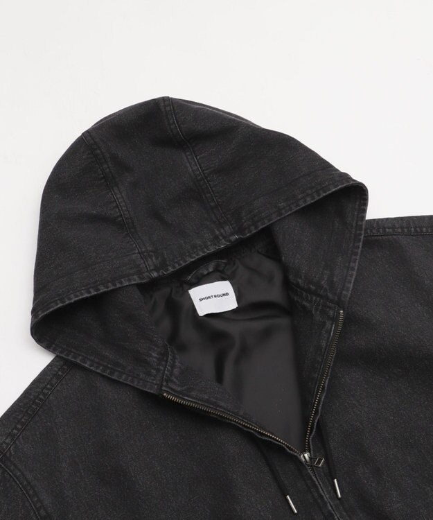 WEGO 【ユニセックス着用ITEM】フードデニムブルゾン デニムブラックソノタ