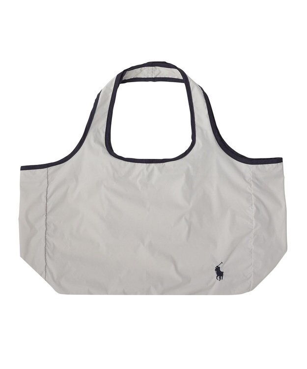 MOONBAT POLO RALPH LAUREN ポロポニー 刺繍 ポーチ付きレインバック ライトグレー