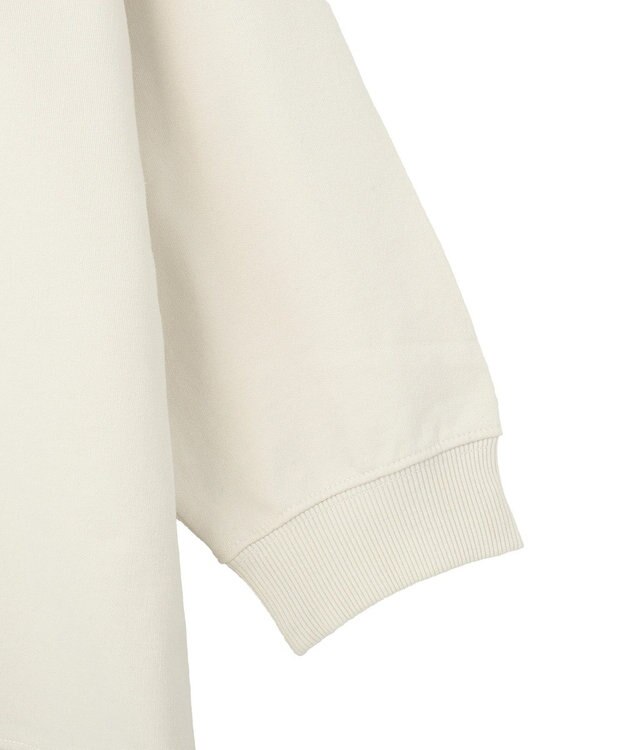 Green Parks 七分袖ロゴ裏毛プルオーバー Off White