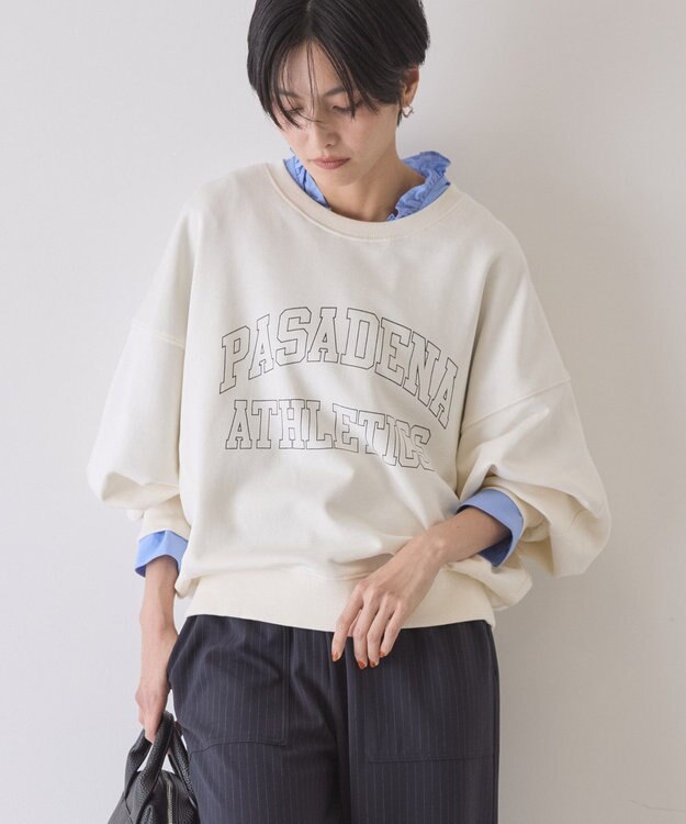 AMERICAN HOLIC カレッジロゴドルマンスウェット Ivory