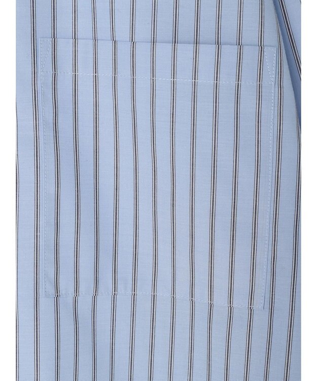 Green Parks 胸元ポケットイージーケアストライプシャツ Multi