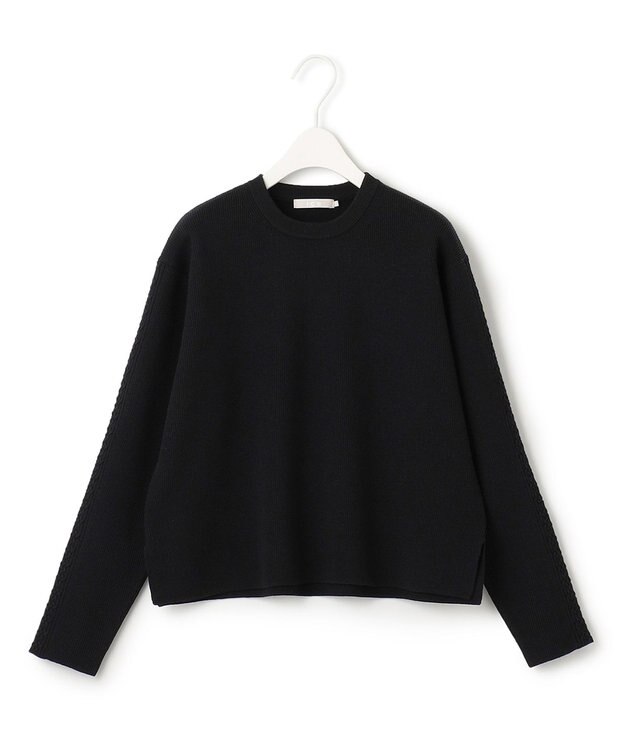 ICB 【洗える】 MIZUHIKI ニットプルオーバー ブラック系