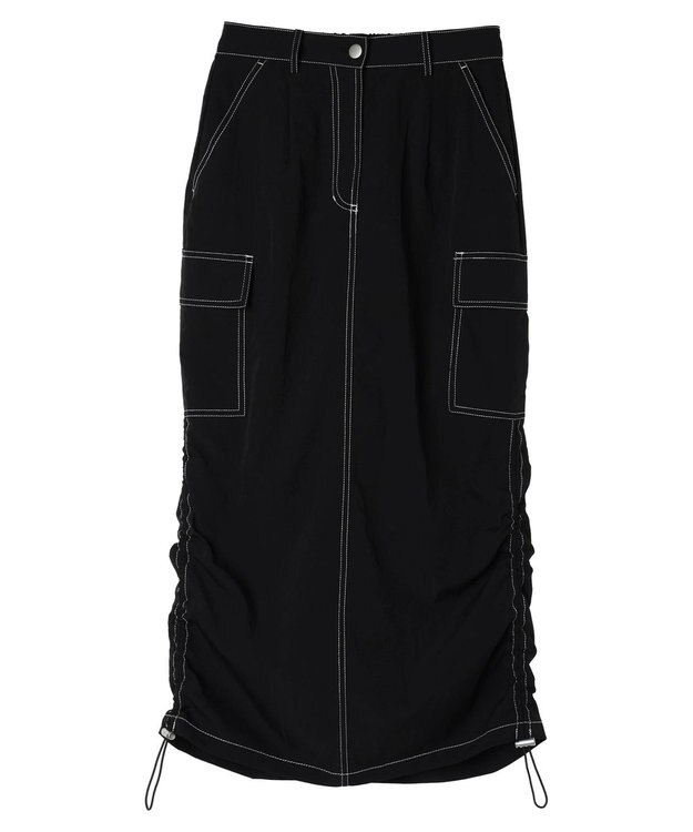 Green Parks ・ＳＵＧＡＲ　ＳＰＯＯＮ　配色ｓｔカーゴスカート Black