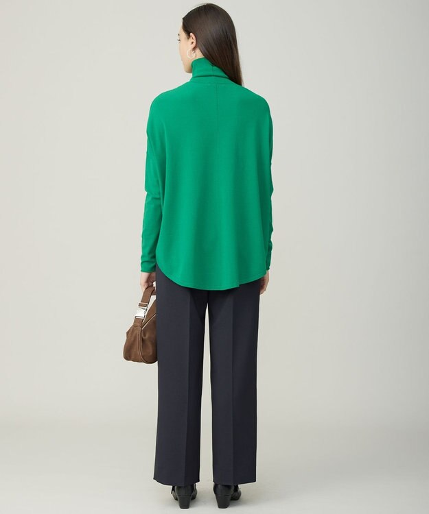 ICB L 【新色追加・WEB限定カラーあり】 ヴィスコースワイド タートルネックプルオーバー グリーン