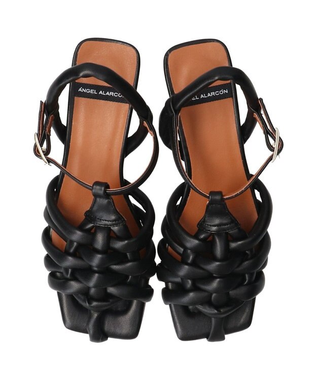 INTER-CHAUSSURES 【ANGEL ALARCON】パフストラップグルカサンダル ブラック