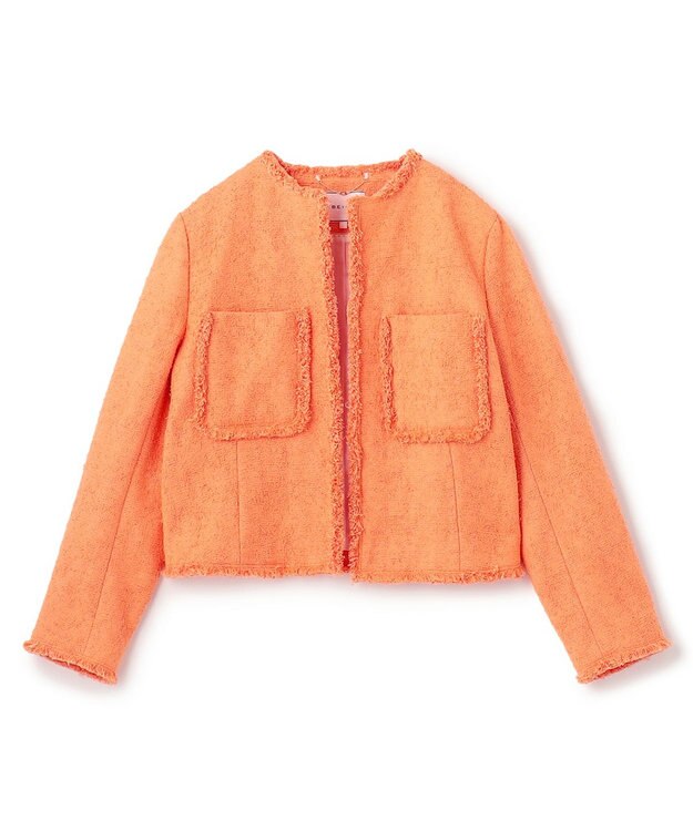 BEIGE， 【S-size】DAHLIA / ツイードジャケット Apricot