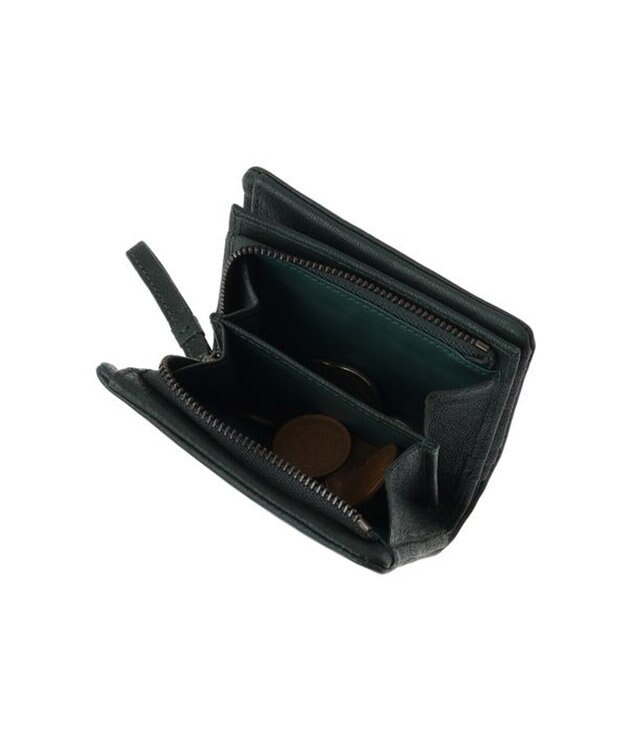 genten ゴートベーシック 二つ折り財布 フォレストグリーン