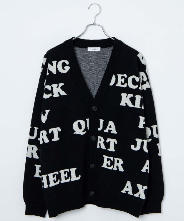 WEGO オーバーフィットロゴカーディガン 柄2