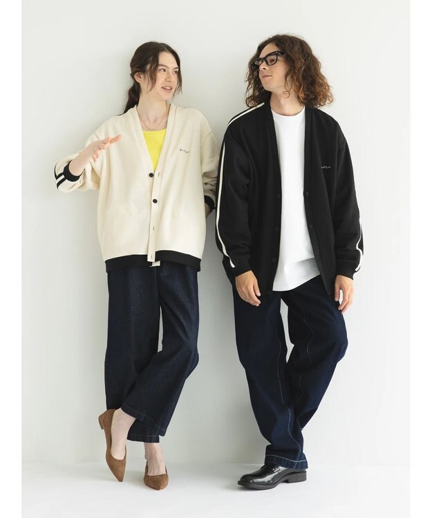 CRAFT STANDARD BOUTIQUE 【リサイクル】ラインカーディガン Ivory