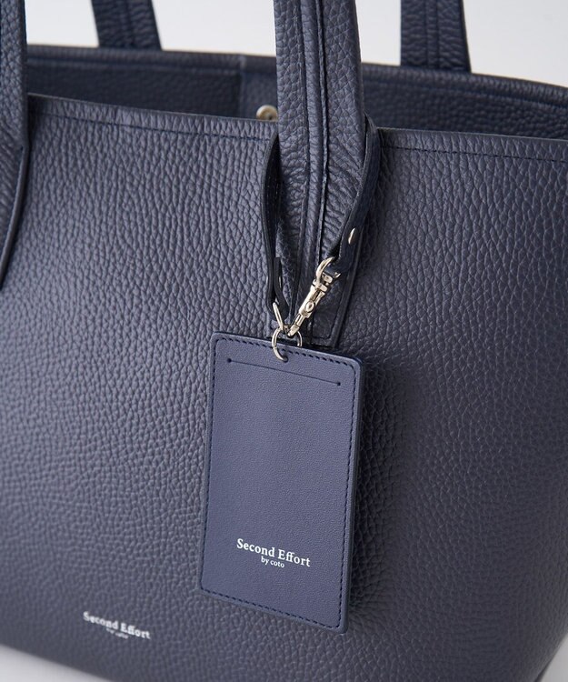 MIYABIYA セカンドエフォート シュリンクレザートートバッグ ネイビー