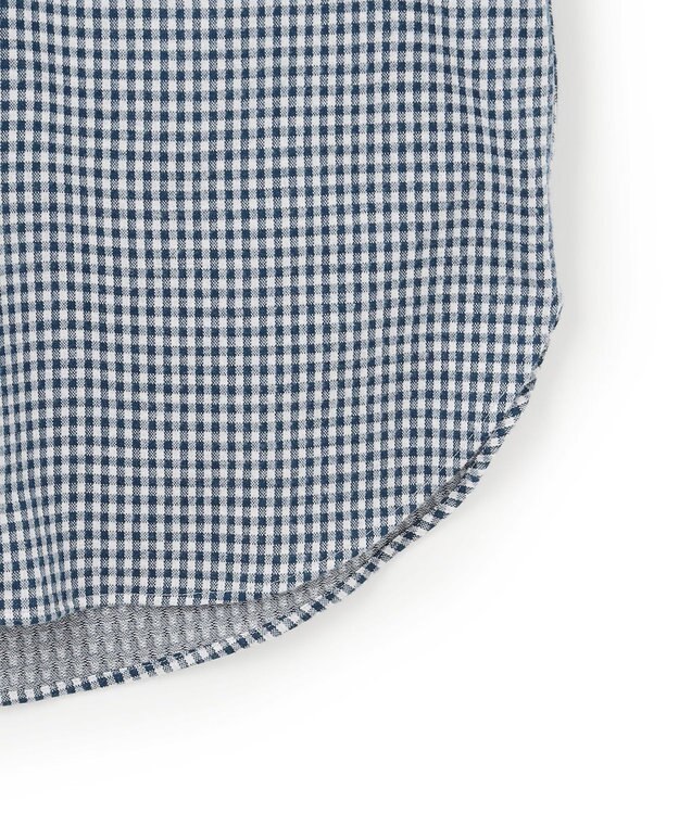 J.PRESS MEN 【KING SIZE】ギンガムチェック コットンネルジャージシャツ ネイビー系3