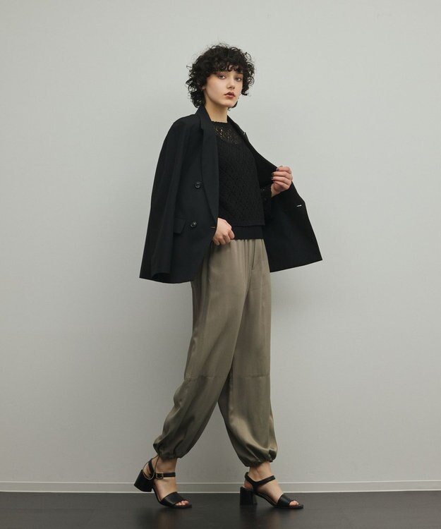 GRACE CONTINENTAL シアーウールジャケット ブラック