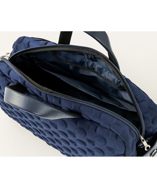 MIYABIYA 【撥水加工】La quoh with kirakaracho 南蛮七宝エンボスボンディング ボストン 瑠璃紺(ネイビー)