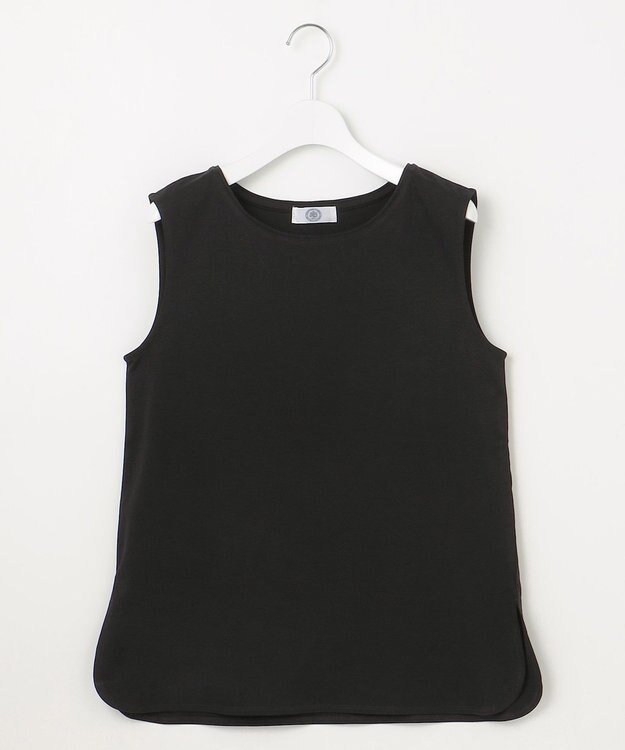 J.PRESS LADIES L 【洗える】スムースジャージー ノースリーブ カットソー ブラック系