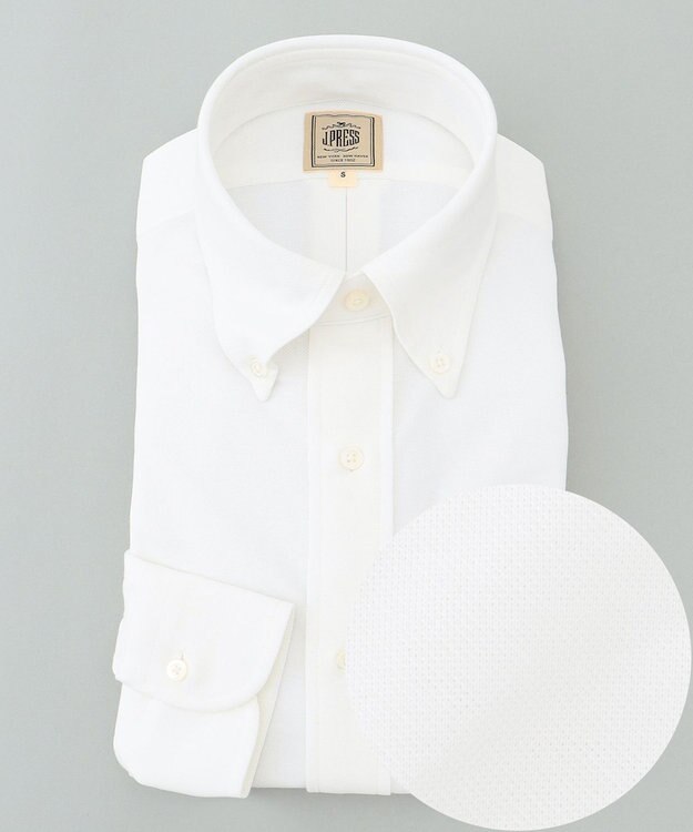 J.PRESS MEN 【夏に嬉しい高機能】TCカノコインレイ シャツ/B.D. ホワイト系