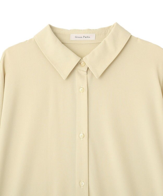 Green Parks ＳＥＴ２点フリルビスチェ＋シャツワンピース Light Khaki