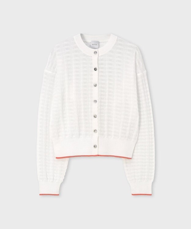 Paul Smith シアークルーネック カーディガン ホワイト