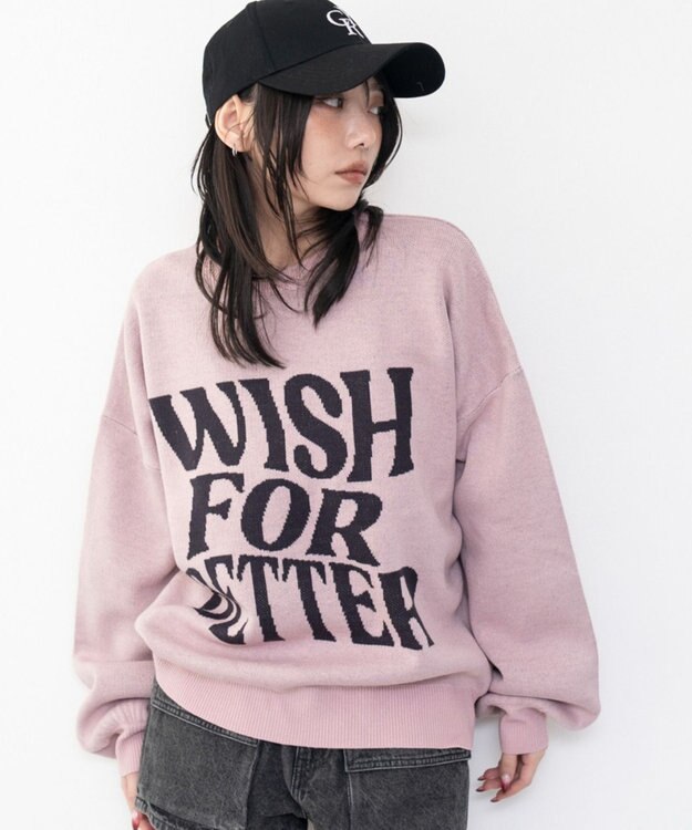 WEGO グラフィックニットプルオーバー 柄3