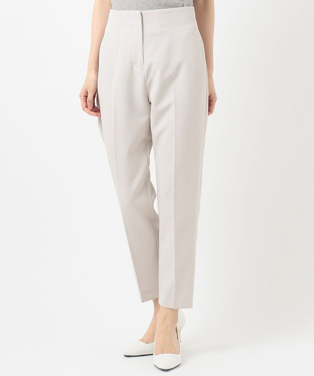 ANY SIS ハイウエストテーパード パンツ グレージュ