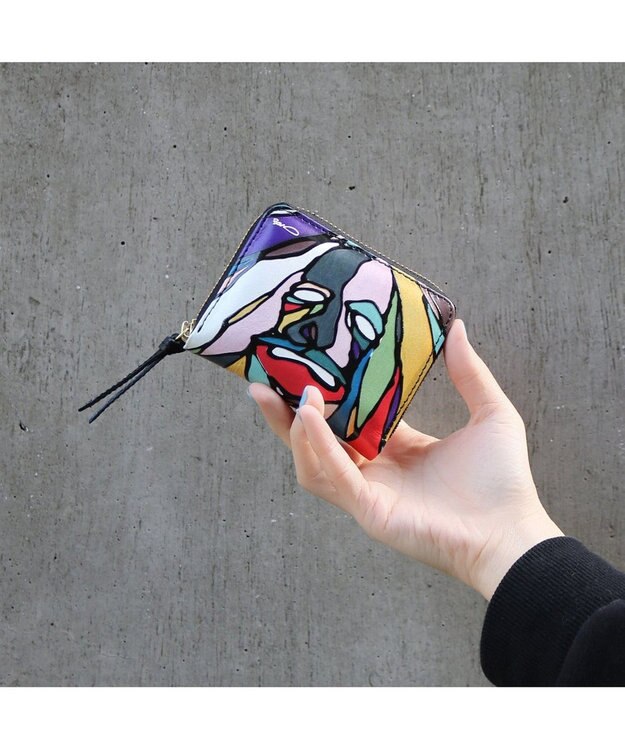 perche 富永ボンドジャバラカードウォレット シルバーミックス