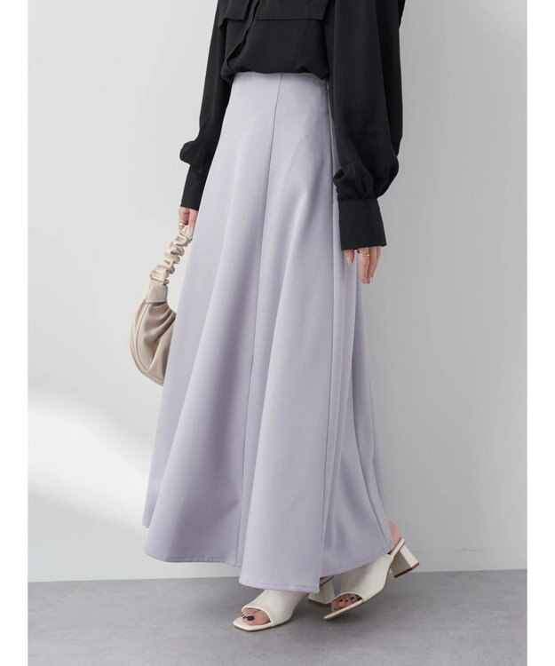 earth music&ecology すきな丈フレアスカート Sax