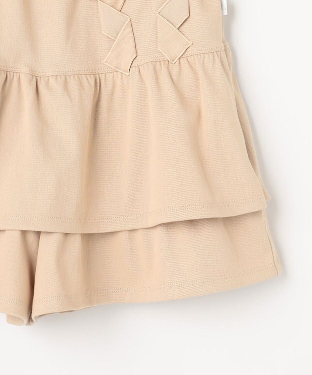 組曲 KIDS 【150-160㎝】リボンティアード キュロット ベージュ