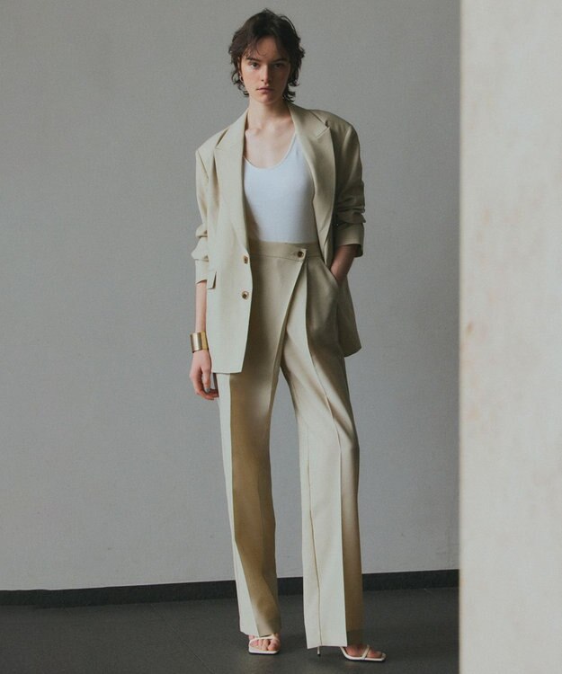 NAVE 【Nave・セットアップ可】ウールポリエステルツイルパンツ ベージュ系