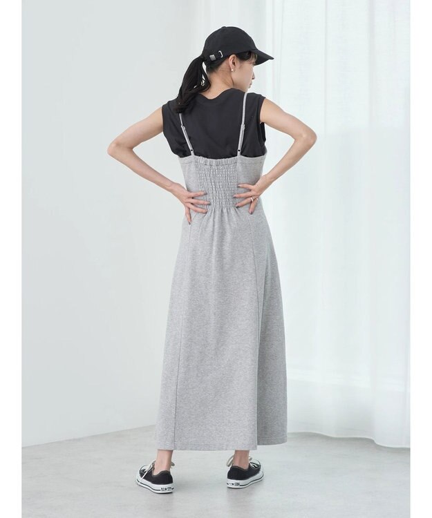 earth music&ecology スウェットキャミワンピース Gray Mixture