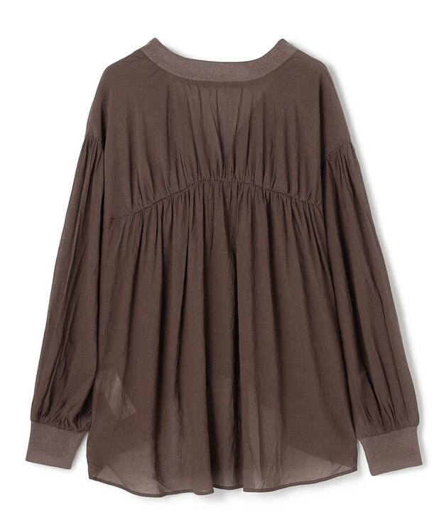 UNFILO シアーシャツ カーディガン ブラウン