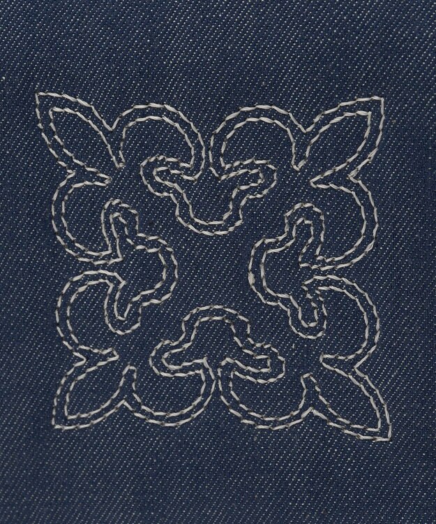 russet 【刺繍モノグラム】デニム2WAYトートバッグ(CE-1772) Indigo