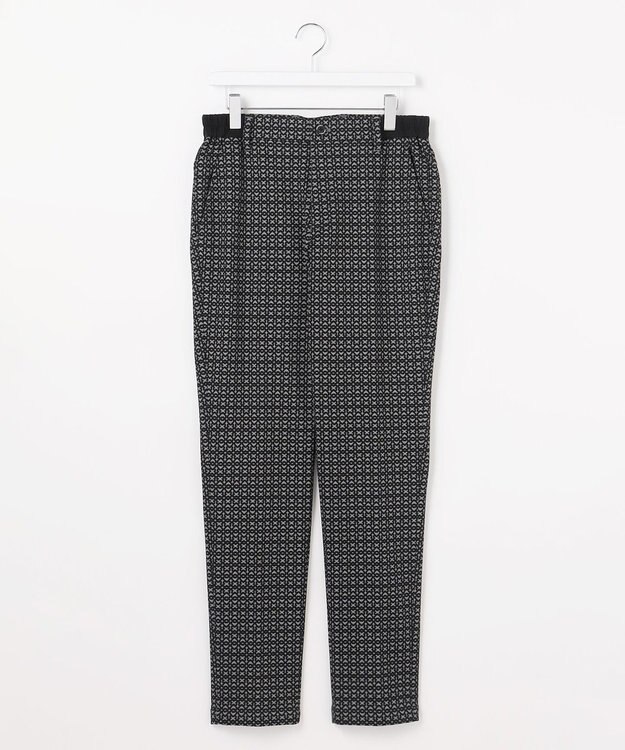 23区GOLF 【MEN】裏起毛ジャージーパンツ ストレッチ モノグラム 上品スタイル ブラック系5