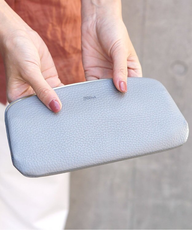 FOLNA RD ロング天溝がま口 財布 グレー
