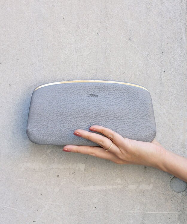 FOLNA RD ロング天溝がま口 財布 グレー