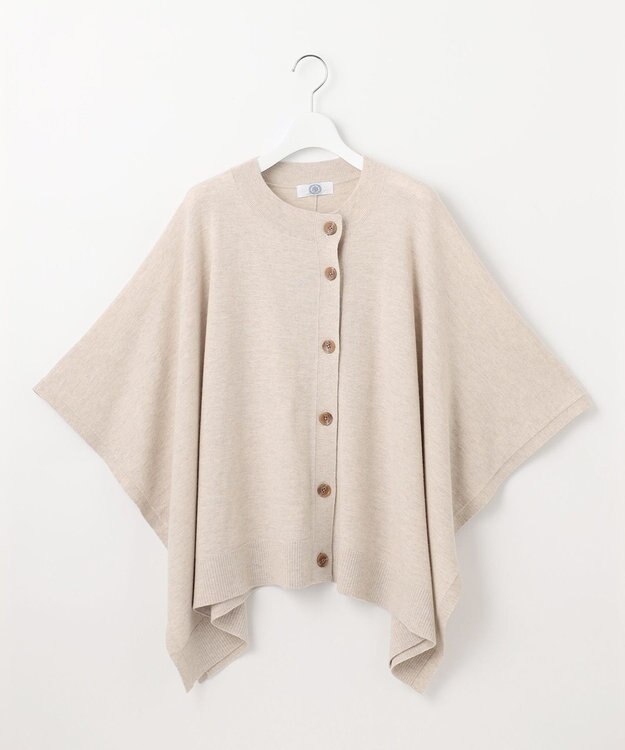J.PRESS LADIES S 【洗える】SOFT TOUCH WOOL ニット ポンチョ ベージュ系
