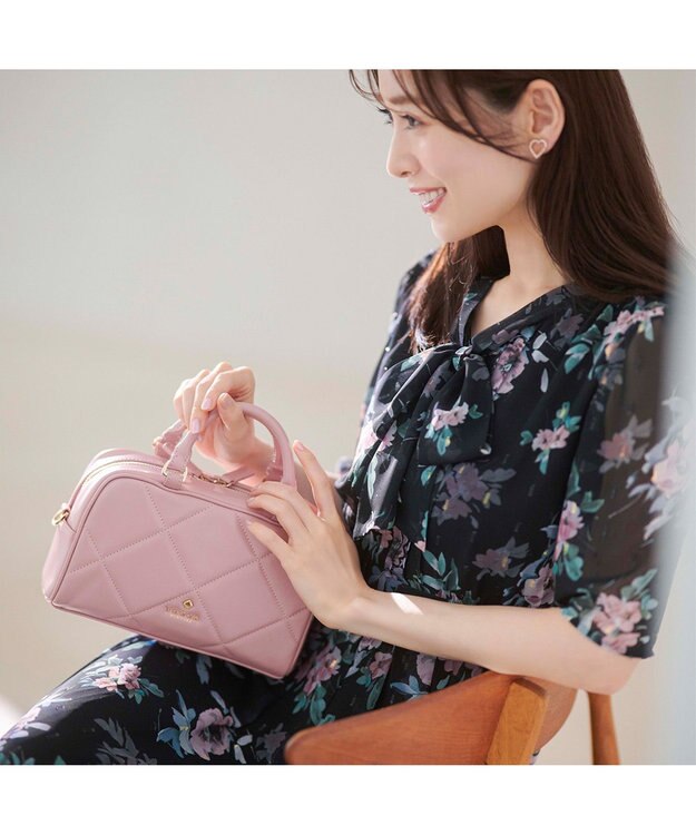 TOCCA 【美人百花掲載】OREILLER BAG ミニボストンバッグ ピンク系