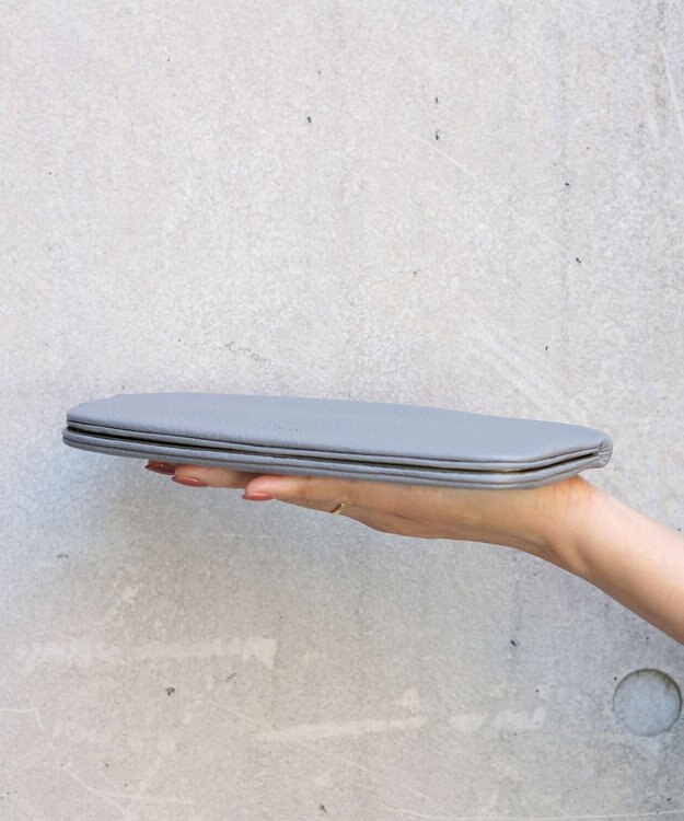 FOLNA RD ロング天溝がま口 財布 グレー